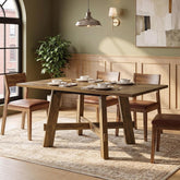 140cm Dining Table, 4-Seater Rustic Wooden Kitchen Table with X-Legs 3