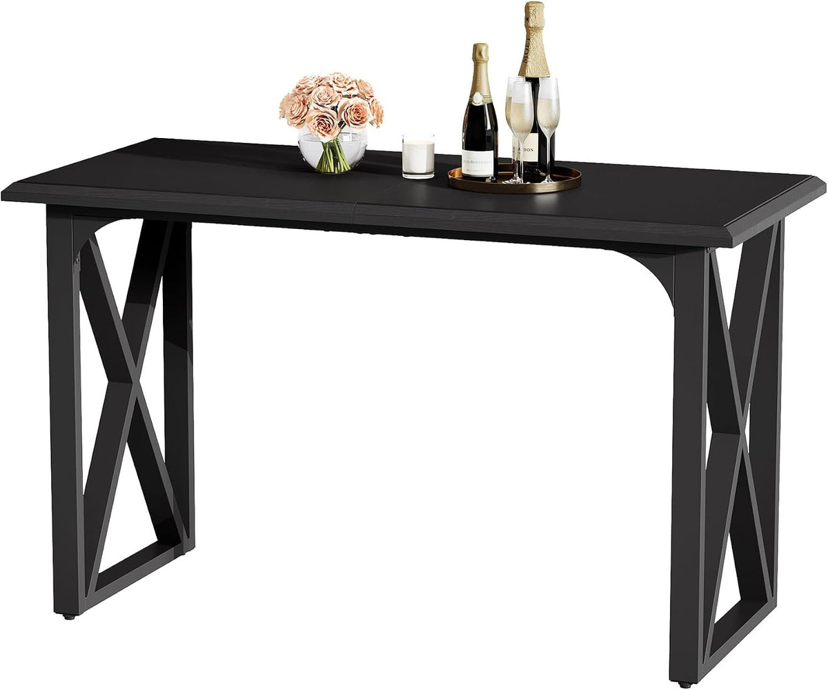 140cm Bar Table, Industrial Metal X-Base for 2-4 People