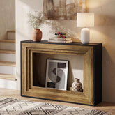 105cm Console Table, Narrow 2-Tier Hallway Table for Living Room Entryway 3