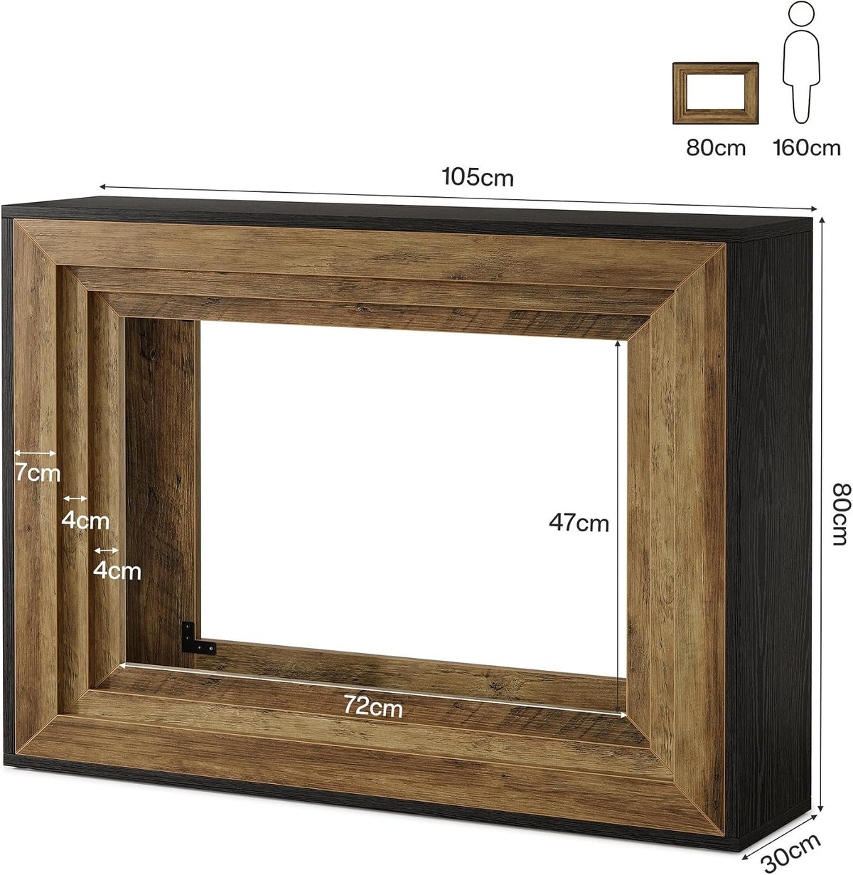 105cm Console Table, Narrow 2-Tier Hallway Table for Living Room Entryway