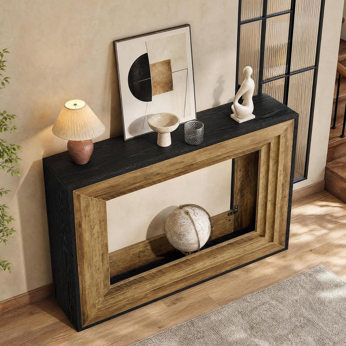 105cm Console Table, Narrow 2-Tier Hallway Table for Living Room Entryway