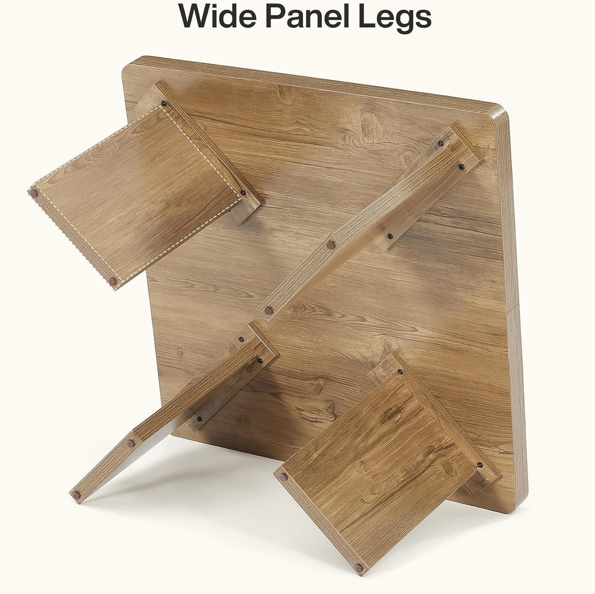 80cm Square Coffee Table, Rustic Small Living Room Table with Sturdy Top