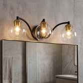 Tribesigns Modern bathroom wall light, 3 glass globes with metal frame, dimmable, E27 fitting 3