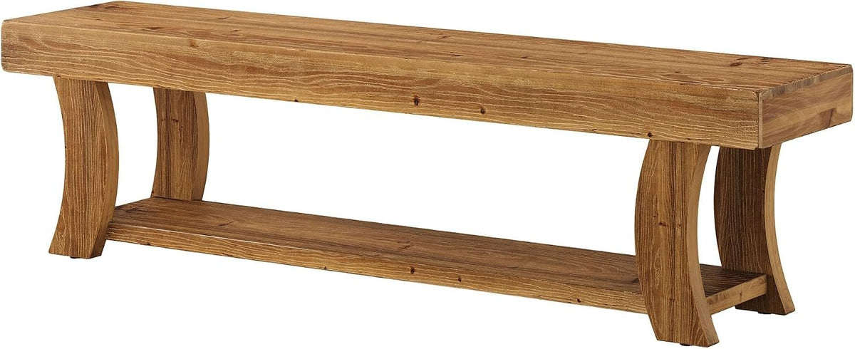 160cm Entryway Bench, Solid Wood Shoe Storage Bench for Hallway Living Room