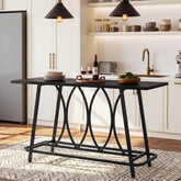 160cm Console Table, Narrow Rustic Metal Hallway Table 3