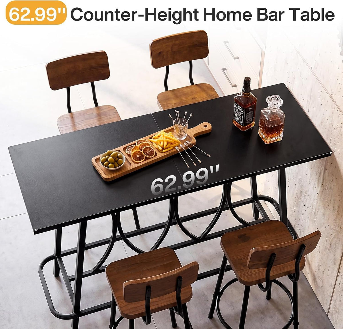 160cm Console Table, Narrow Rustic Metal Hallway Table