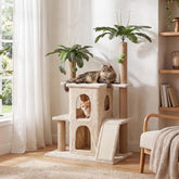 150cm Cat Tree, 2 Plush Condos & Sisal Posts for Multiple Cats 3