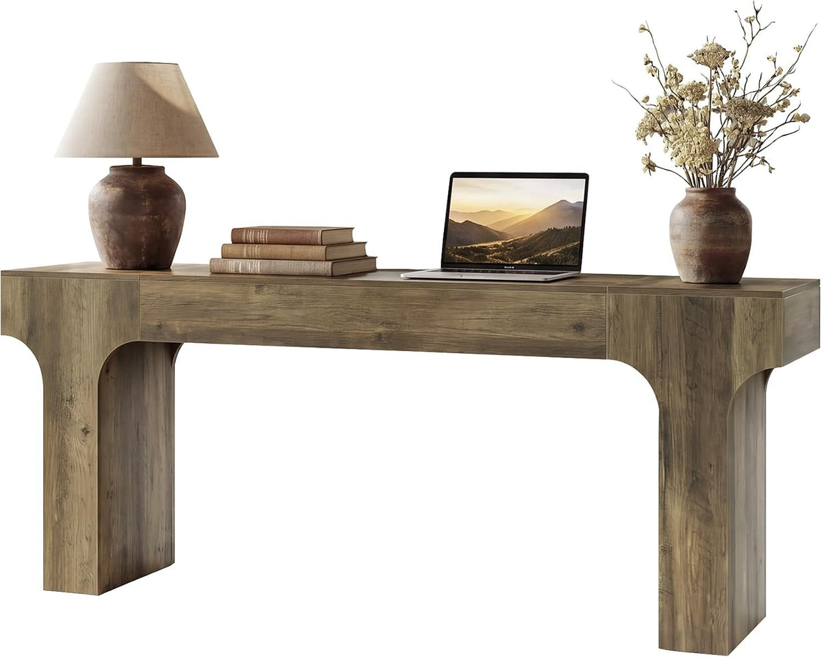 200cm Console Table, Long Hallway Table with Curved Legs for Entryway