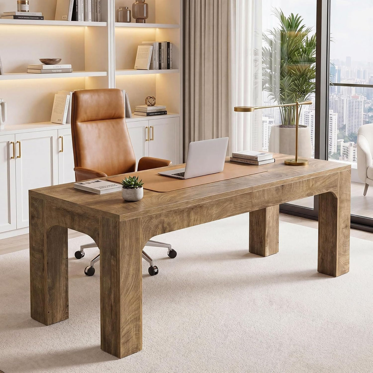 180cm Dining Table, Rustic Rectangular Table for 4-6 People