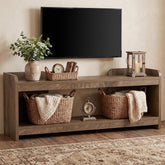 160cm TV Stand, 2-Tier Open Storage with Cable Management for 70" TV Living Room 3