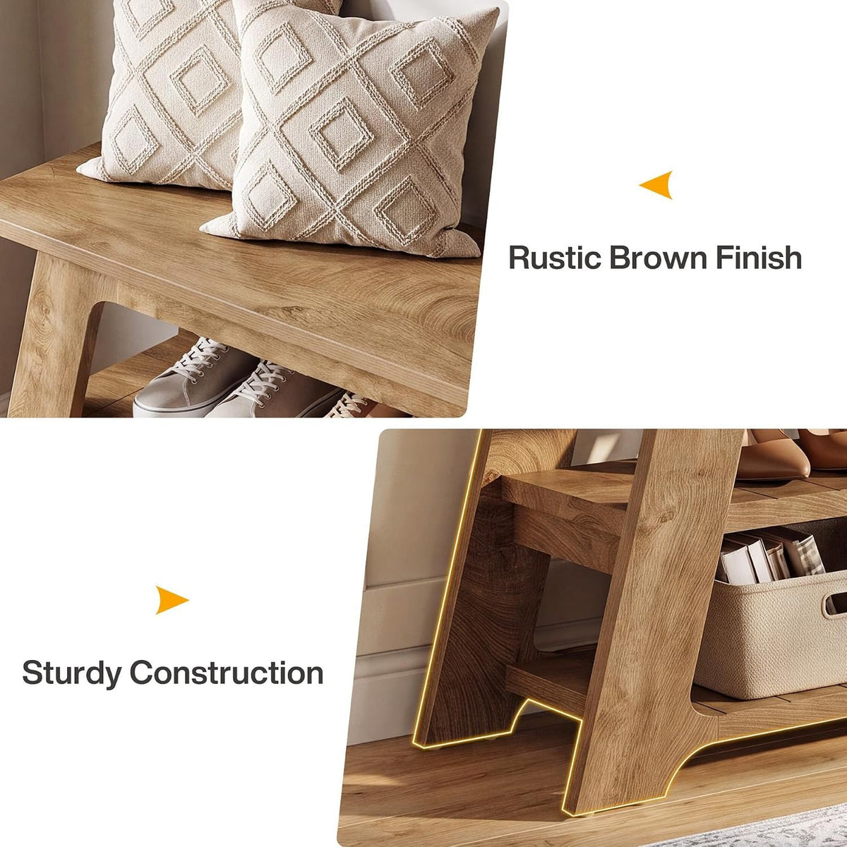 160cm Entryway Shoe Bench, Hallway & End of Bed Storage Bench