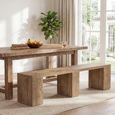 200cm Dining Bench, Farmhouse Wooden Kitchen Bench Seats 4 for Dining Room 3