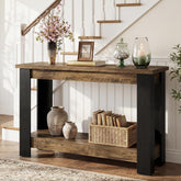 105cm Console Table, Industrial 2-Tier Narrow Hallway Table for Entryway Living Room 3