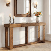 160cm Console Table, Narrow Rustic Entryway Table for Hallway Living Room 3