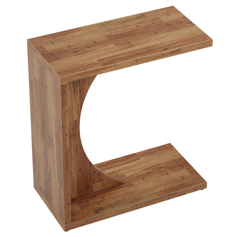 C-Shaped End Table, Sofa Side Table Couch Table for Small Space