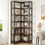 78.74“ Corner Bookshelf, 7-Tier Industrial Corner Etagere Bookcase