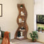 5-Tier Corner Shelf, Modern Wall Corner Bookshelf Bookcase