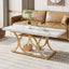 47.24"  Rectangle Coffee Table, Center Table with Faux Marble Top