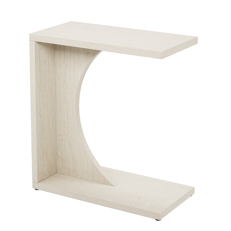 C-Shaped End Table, Sofa Side Table Couch Table for Small Space