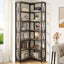 78.74“ Corner Bookshelf, 7-Tier Industrial Corner Etagere Bookcase
