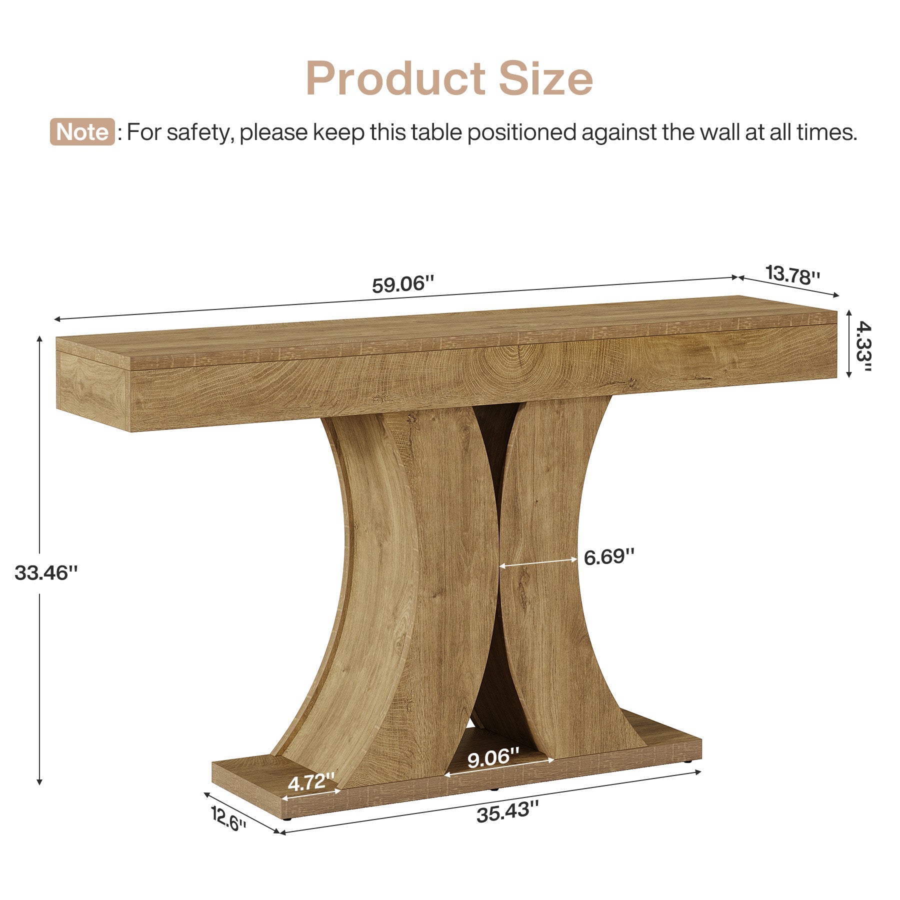 150cm Narrow Farmhouse Console Table, Wooden Sofa Table with X-Frame Base for Entryway, Hallway, or Behind Couch