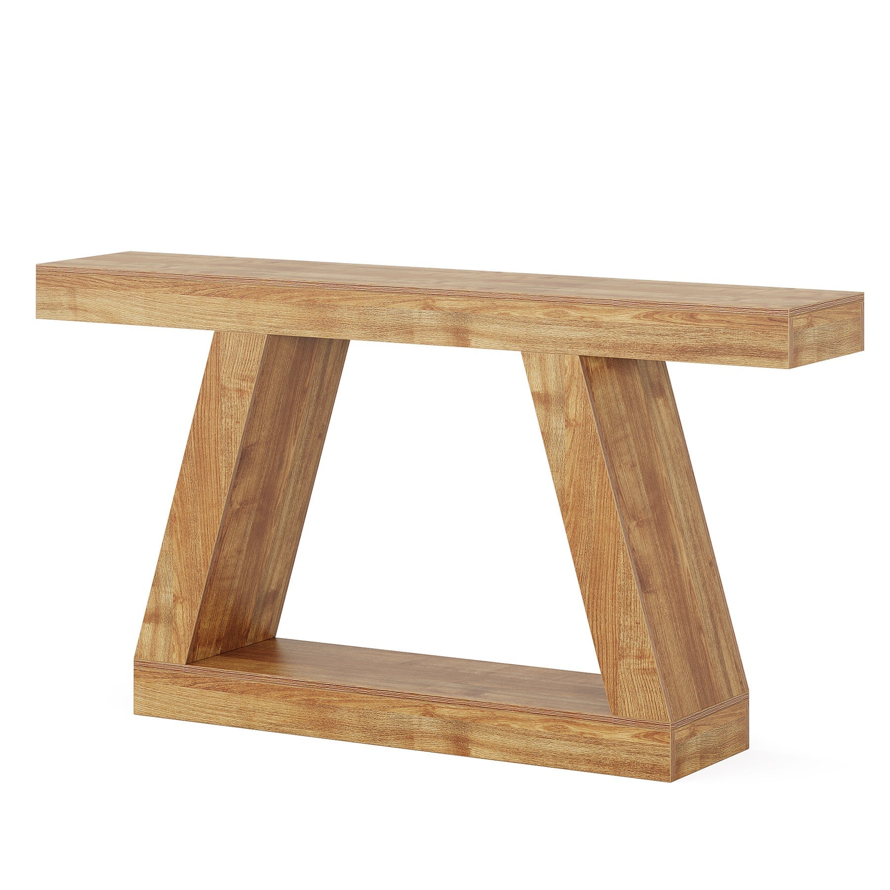 55" Sofa Table with Storage, Farmhouse Console Table for Hallway