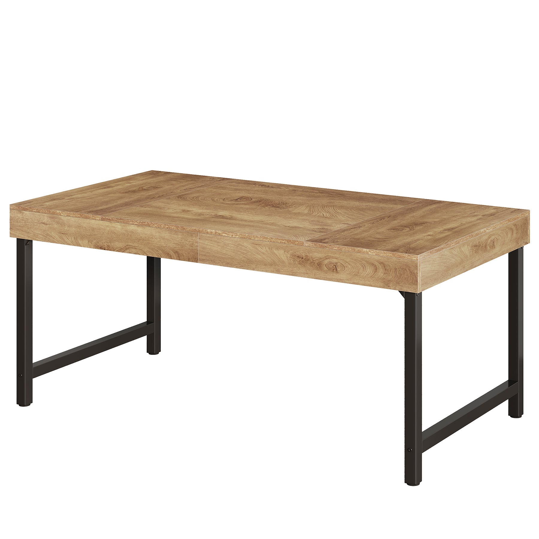 140cm Executive Desk, Simple Industrial Desk with Metal Frame