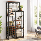 Wine Rack, 5-Tier Freestanding Wine Display Shelf Tribesigns 3