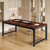 Rectangular Conference Table, 6FT Meeting Seminar Table Computer Desk Tribesigns 3