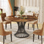Round Dining Table for 4-6, 47" Farmhouse Circle Kitchen Table